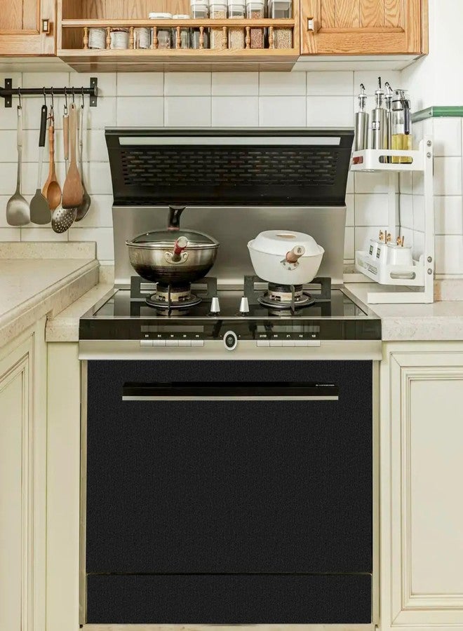 Abyssaly Stainless Steel Fridge Wrap Peel and Stick for Kitchen, Brushed Black Contact Paper, Self-Adhesive Metallic Wallpaper for Microwave Oven and Cabinets 15.7" X 393.7" - Image 3